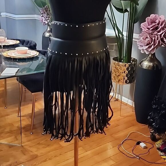 Bcbgmaxazria fringe belt sz small - Picture 3 of 6